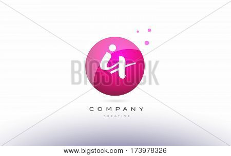 Ix I X  Sphere Pink 3D Hand Written Alphabet Letter Logo