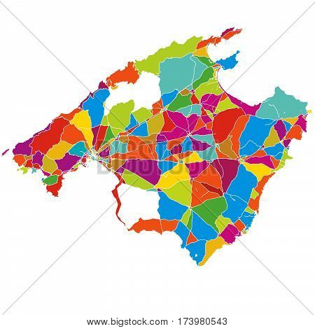 Mallorca Colorful Vector Map