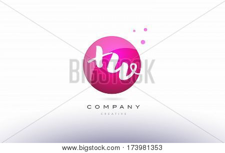 Xz X Z  Sphere Pink 3D Hand Written Alphabet Letter Logo