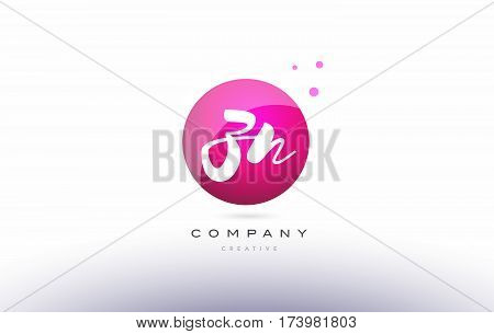 Zn Z N  Sphere Pink 3D Hand Written Alphabet Letter Logo