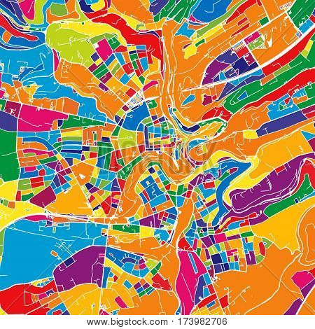 Luxembourg Colorful Vector Map