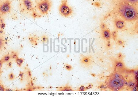 Old and rusted steel background, horizontal image