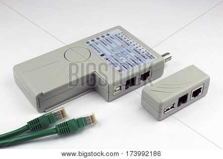 Remote network tester on the light background