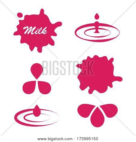Milk Logo and Labels Designs vector. Milk vector