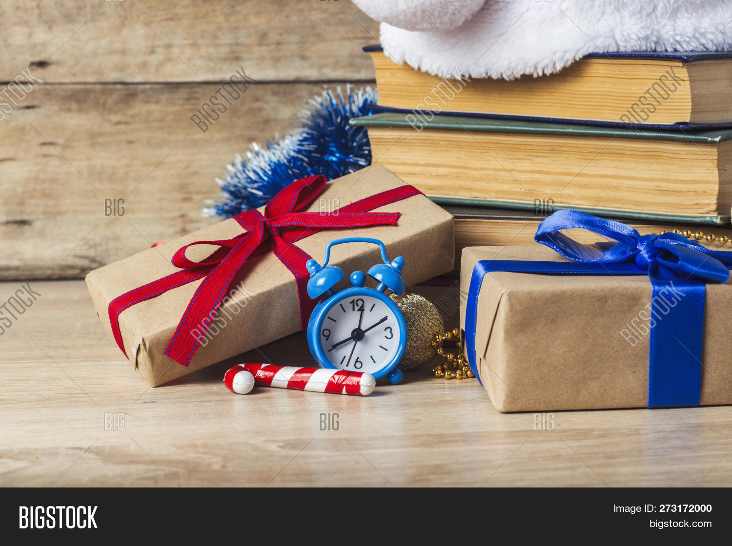 Stack Books, Santa Image & Photo (Free Trial) | Bigstock