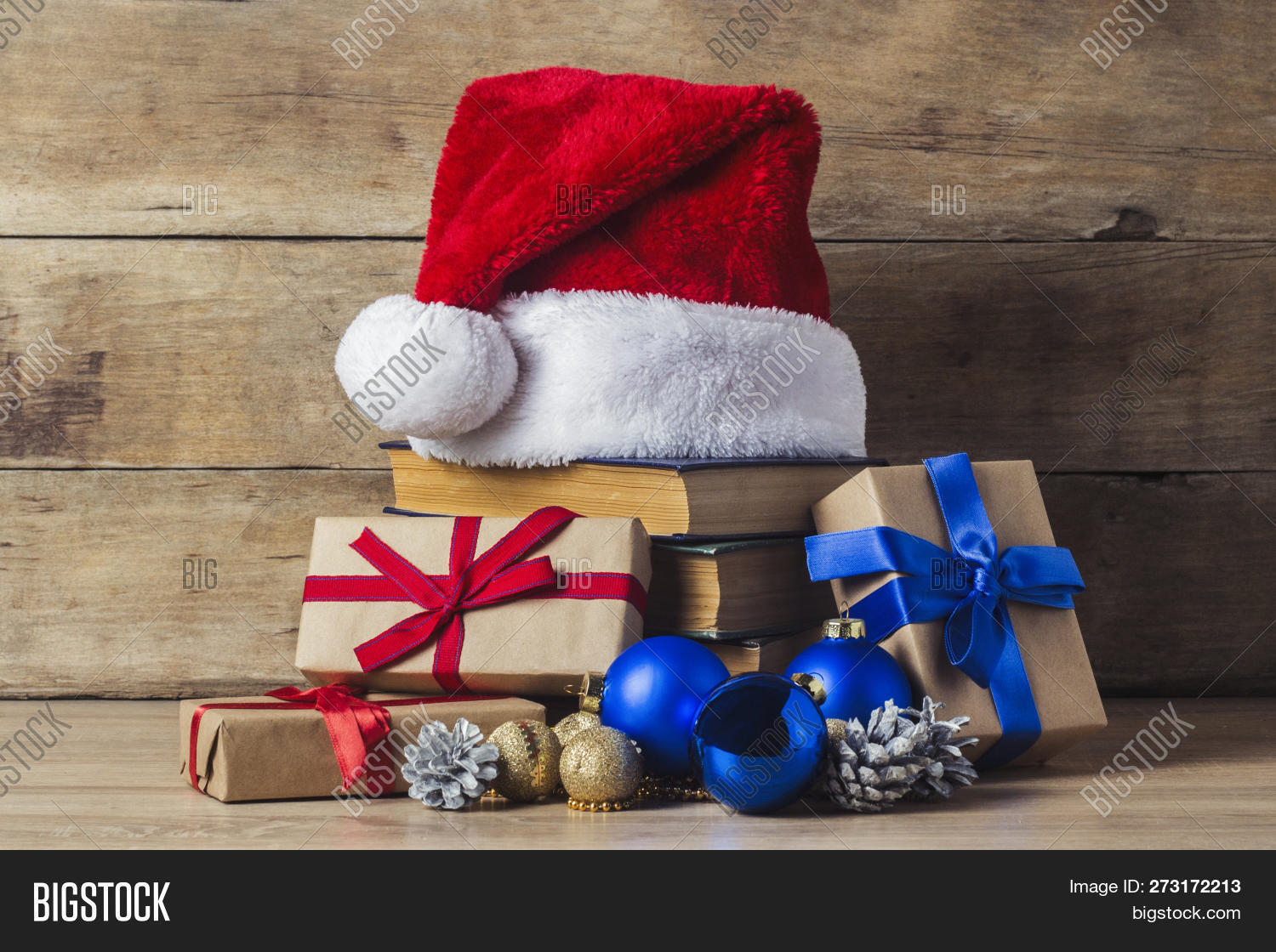 Stack Books, Santa Image & Photo (Free Trial) Bigstock