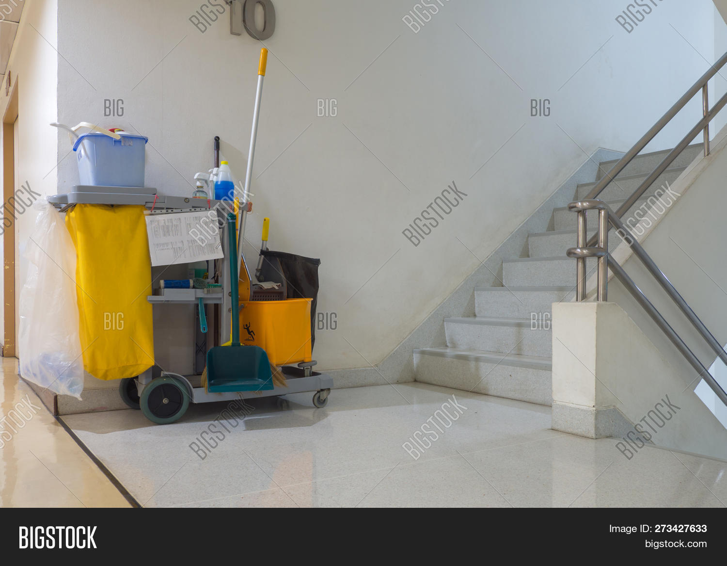 Cleaning Tools Cart Image & Photo (Free Trial) Bigstock