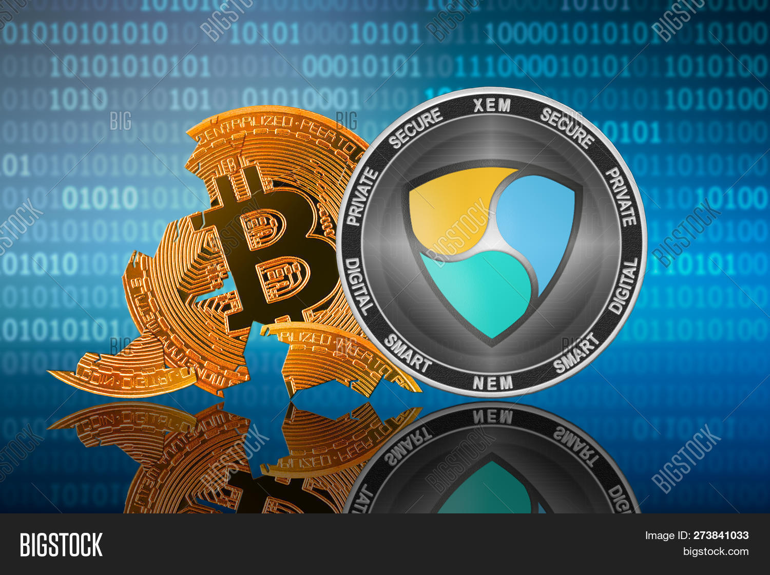 Nem (xem) Coin Stands Image & Photo (Free Trial) | Bigstock