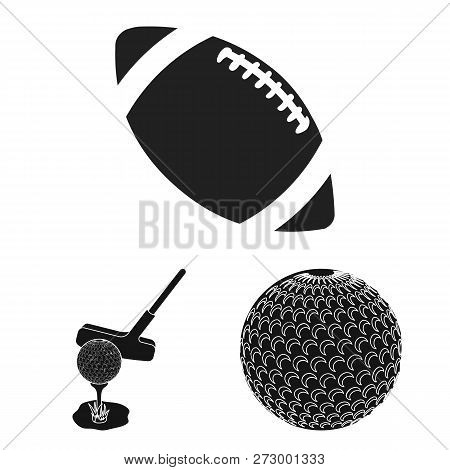Vector Design Of Ball And Soccer Symbol. Collection Of Ball And Basketball Vector Icon For Stock.