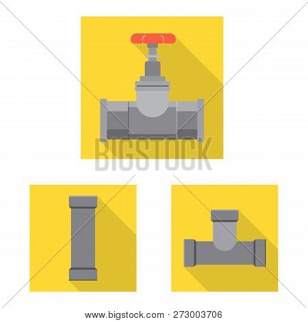 Vector Illustration Of Pipe And Tube Icon. Set Of Pipe And Pipeline Vector Icon For Stock.