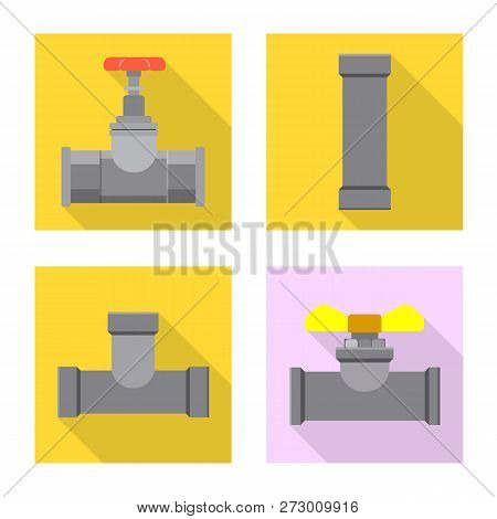 Vector Design Of Pipe And Tube Logo. Collection Of Pipe And Pipeline Vector Icon For Stock.