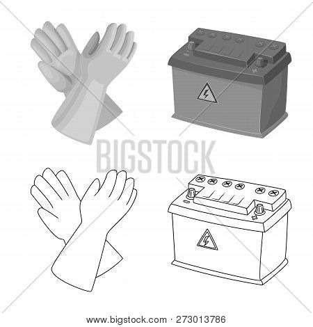 Vector Illustration Of Electricity And Electric Icon. Collection Of Electricity And Energy Vector Ic