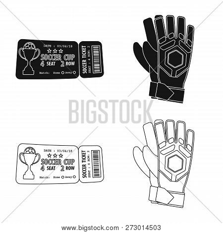 Vector Illustration Of Soccer And Gear Icon. Set Of Soccer And Tournament Vector Icon For Stock.