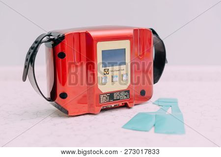 Rengen Apparatus On White Background, Close Up