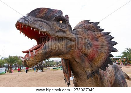 Dinosaur Mouth With Big Teech Close Up