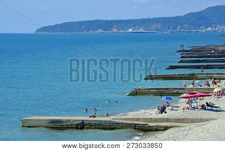 Tuapse, Russia - September, 2016: Black Sea Coast In Tuapse Region