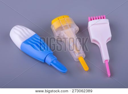 Scarifier For Taking Blood On Gray Background