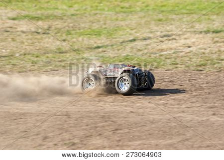 Dochia, Romania - September 01: Hpi Savage Flux Hp Is A Remote-controlled Monster With Dual Electric