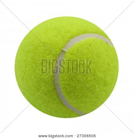 tennis bold, isoleret på hvid med fritlægningskurver.
