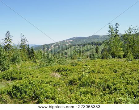Salmopol Pass Near Kotarz Mount At Silesian Beskids Mountains Range Landscapes Above Beauty European
