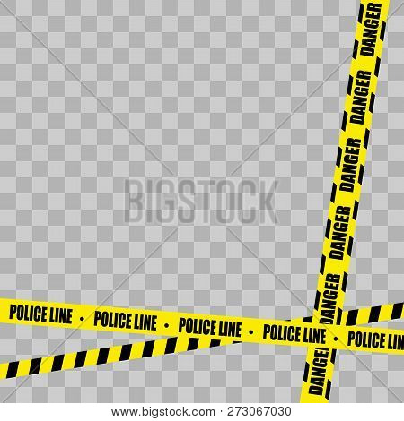 Police Line Set. Vector Illustration. Vector Illustration Eps10.