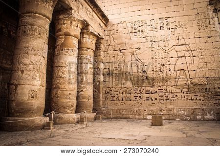 Beautiful Ancient Temple Of Medina-habu. Egypt, Luxor.