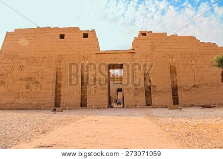 Beautiful Ancient Temple Of Medina-habu. Egypt, Luxor.