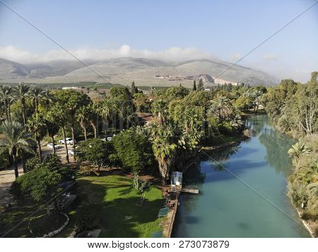 The River Amal Flows Through The Kibbutz Nir David In The Valley Of Beit Shean
