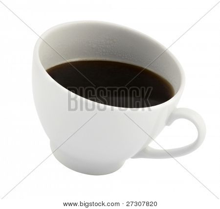Taza de café aislado sobre fondo blanco