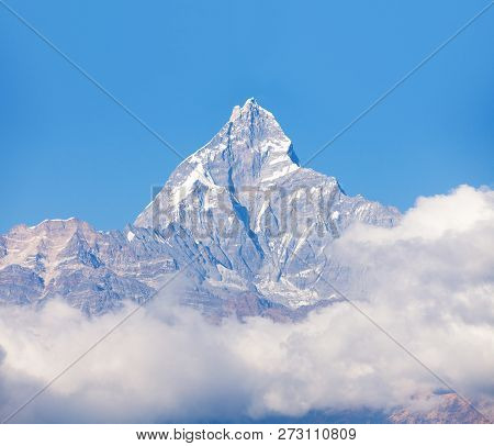 View Of Mount Machhapuchhre, Annapurna Area, Nepal Himalayas Mountains