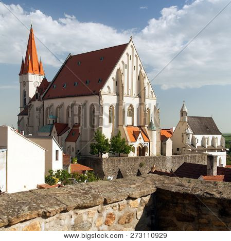 Gothic Church Of St. Nicholas In Czech Kostel Svateho Mikulase, Znojmo, South Moravia, Czech Republi