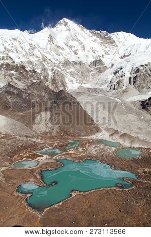 Beautiful Panoramic View Of Mount Cho Oyu And Cho Oyu Base Camp, Gyazumba Glacier - Sagarmatha Natio
