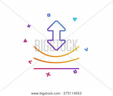 Resilience Line Icon. Elastic Material Sign. Gradient Line Button. Resilience Icon Design. Colorful 