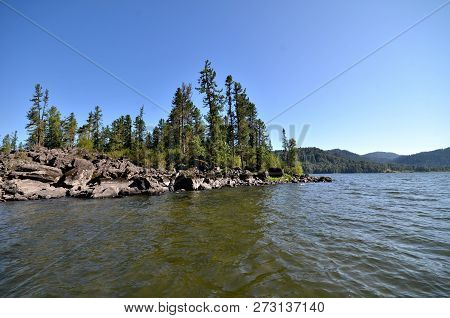 View Of The Lake Teletskoye. Russia, Altai Republic