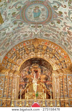 Vila Do Bispo, Portugal - November 12, 2018: The Interior Of The Church (igreja Matriz) Of Vila Do B