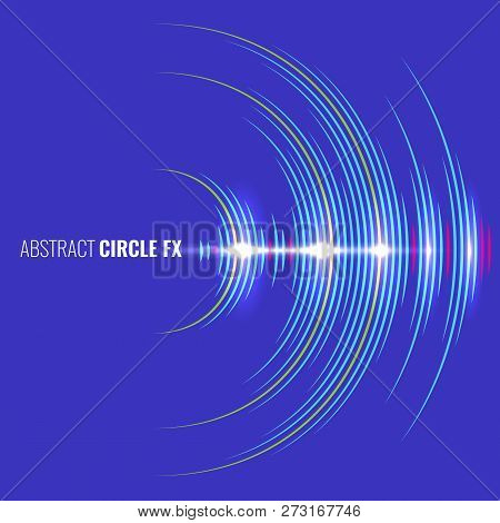 Audio Album Cover With Abstract Music Waveform. Vector Illustration.