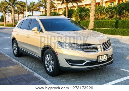 Dubai, Uae - November 18, 2018: Motor Car Lincoln Mkx In The City Street.