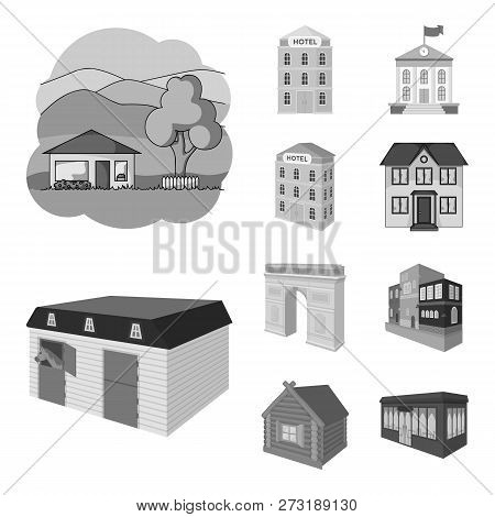 Vector Illustration Of Building And City Symbol. Collection Of Building And Business Vector Icon For