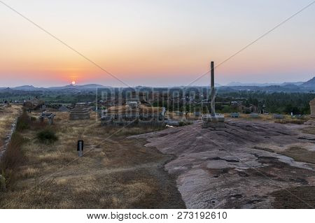 Sunset In Humpi, State Karnataka, India.