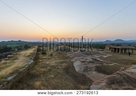 Sunset In Humpi, State Karnataka, India.