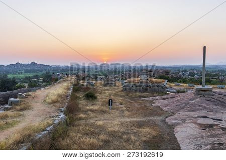 Sunset In Humpi, State Karnataka, India.