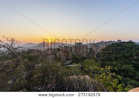 Sunrise In Humpi, State Karnataka, India.