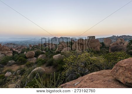 Sunrise In Humpi, State Karnataka, India.