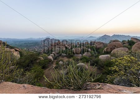 Sunrise In Humpi, State Karnataka, India.