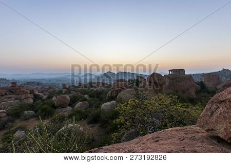 Sunrise In Humpi, State Karnataka, India.