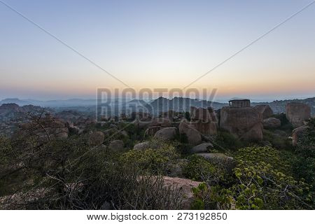Sunrise In Humpi, State Karnataka, India.