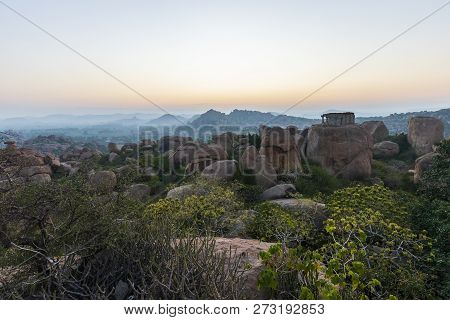 Sunrise In Humpi, State Karnataka, India.
