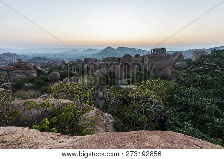 Sunrise In Humpi, State Karnataka, India.