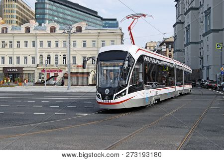 Moscow, Russia - September, 2017: Tram 71-931m 