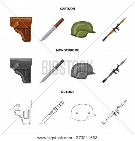 Vector Design Of Weapon And Gun Icon. Set Of Weapon And Army Vector Icon For Stock.